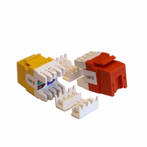 Модуль Keystone, RJ45, кат.6, UTP, 180 градусов, со встроенной шторкой